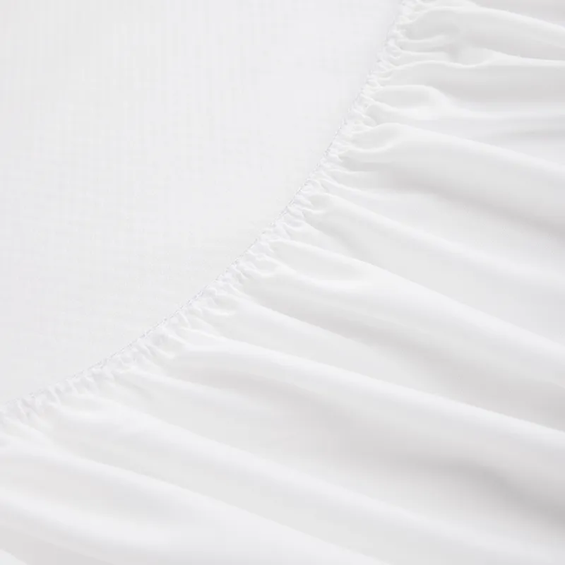 Белый водонепроницаемый защитный чехол для матраса из бамбукового жаккарда (10)