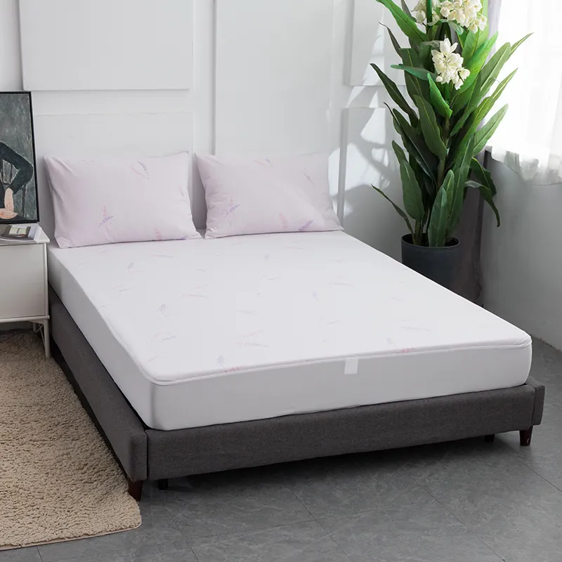 Водонепроницаемый защитный чехол для матраса из полиэфирного жаккарда пропитанного лавандой (1)