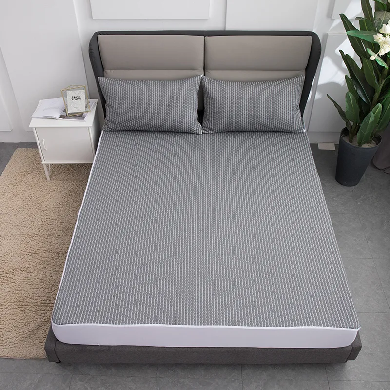 Водонепроницаемый защитный чехол для матраса из угольного жаккарда (1)