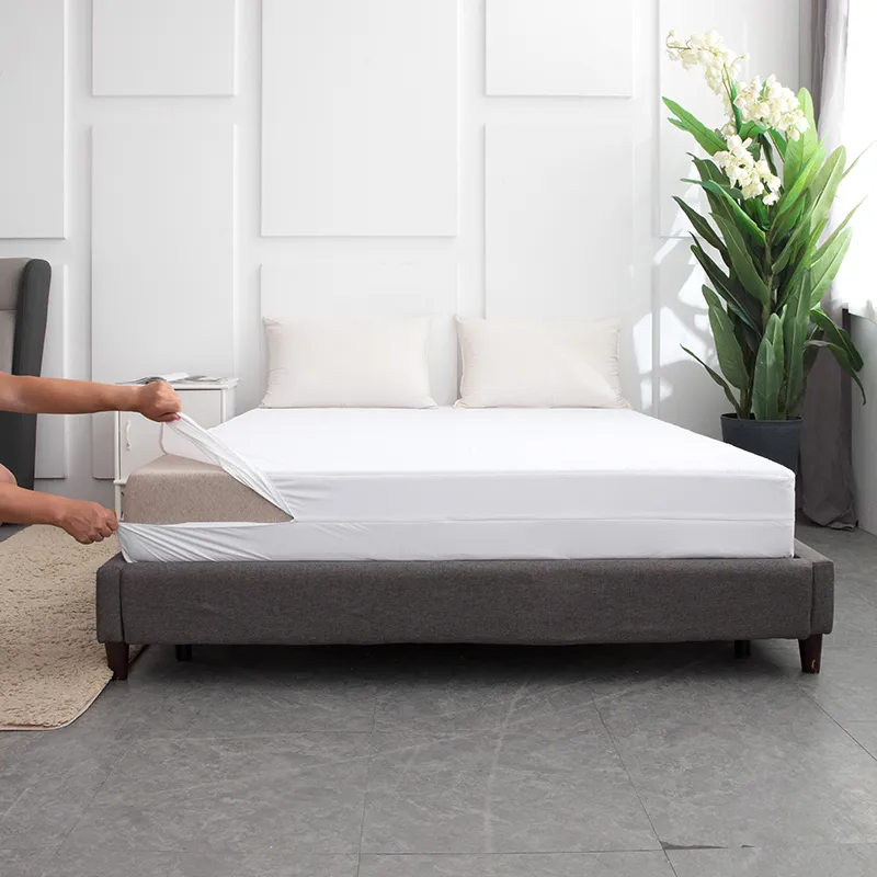 Водонепроницаемый защитный чехол для матраса на молнии из бамбукового махра (2)