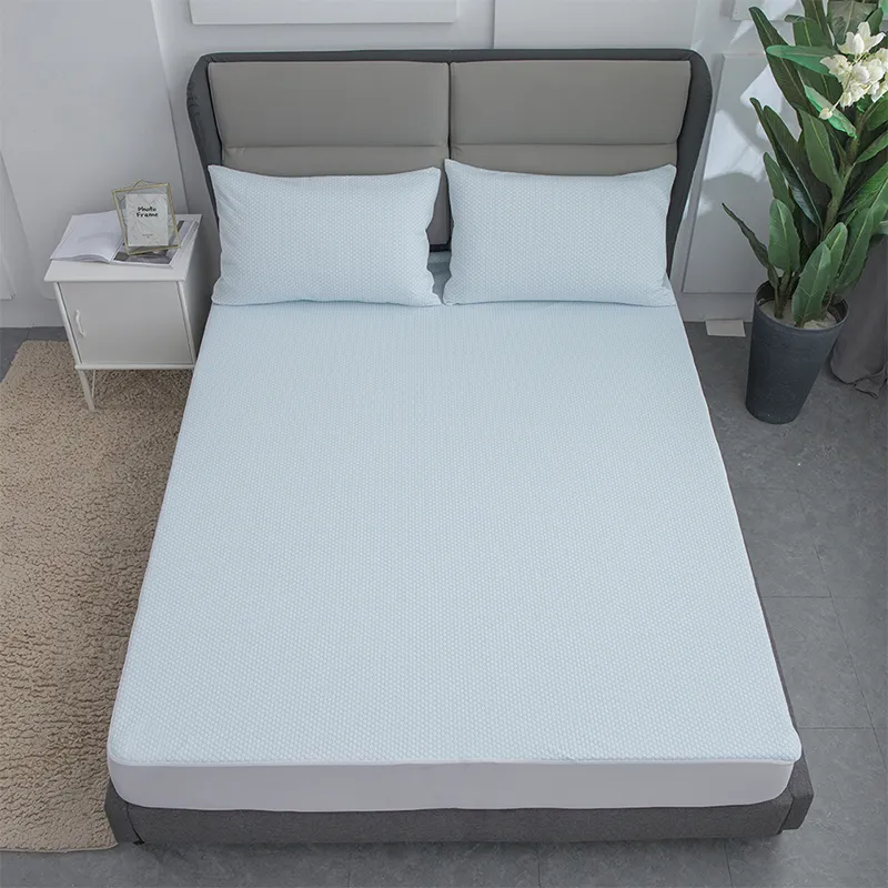 Водонепроницаемый охлаждающий жаккардовый защитный чехол для матраса (4)