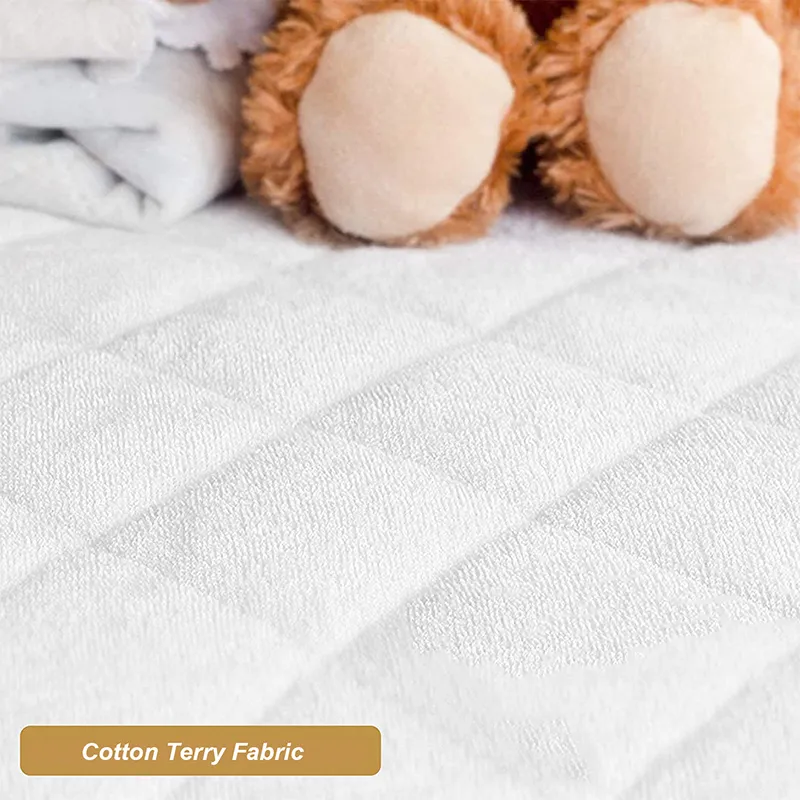 Детский водонепроницаемый защитный чехол для матраса из стеганого бамбукового махра (4)