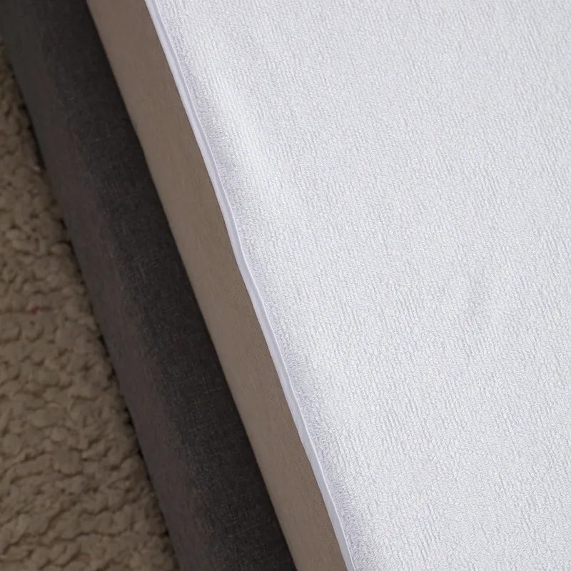 Хлопковый махровый защитный чехол для матраса с резинками по углам (2)