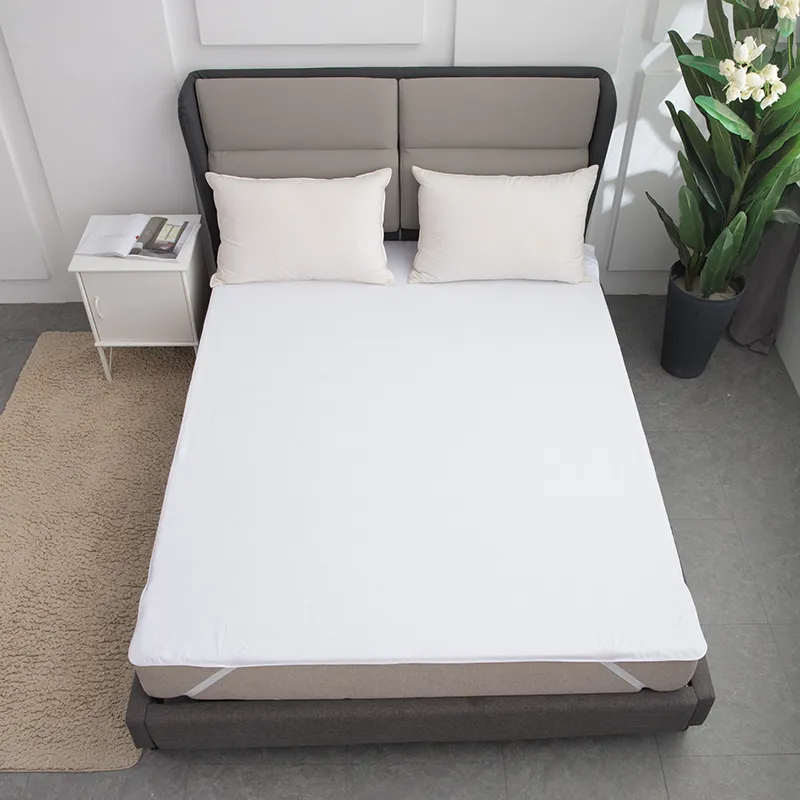 Хлопковый махровый защитный чехол для матраса с резинками по углам (4)