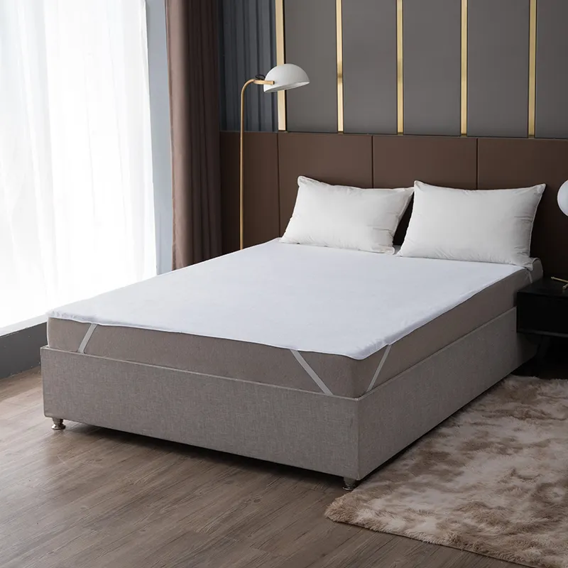 Хлопковый махровый защитный чехол для матраса с резинками по углам (7)